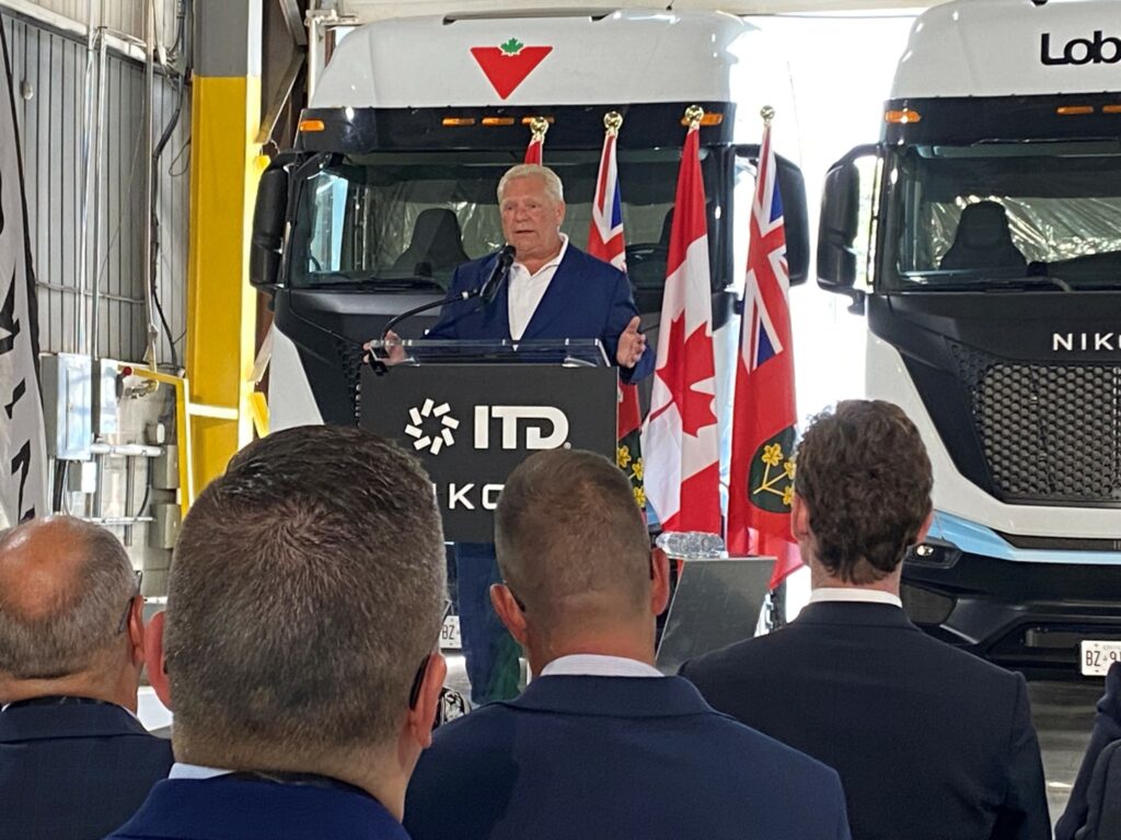 Premier Ford speaking at ITD