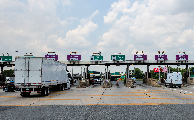 trucks at the border