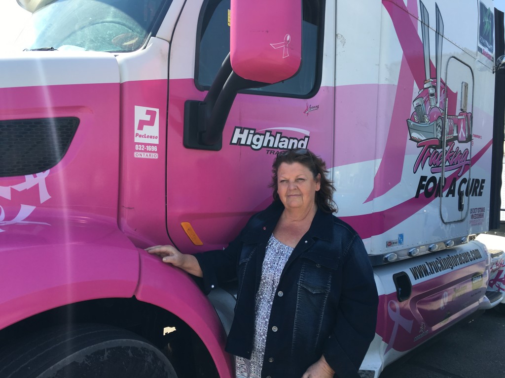 Joanne Millen-Mackenzie in front of her truck