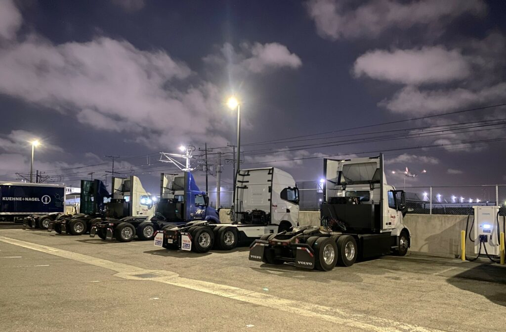 Trucking at Zeem charging depot in Inglewood