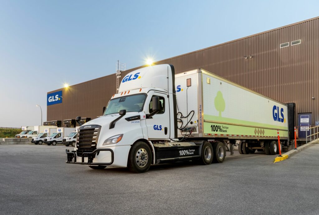 GLS Canada truck at dock