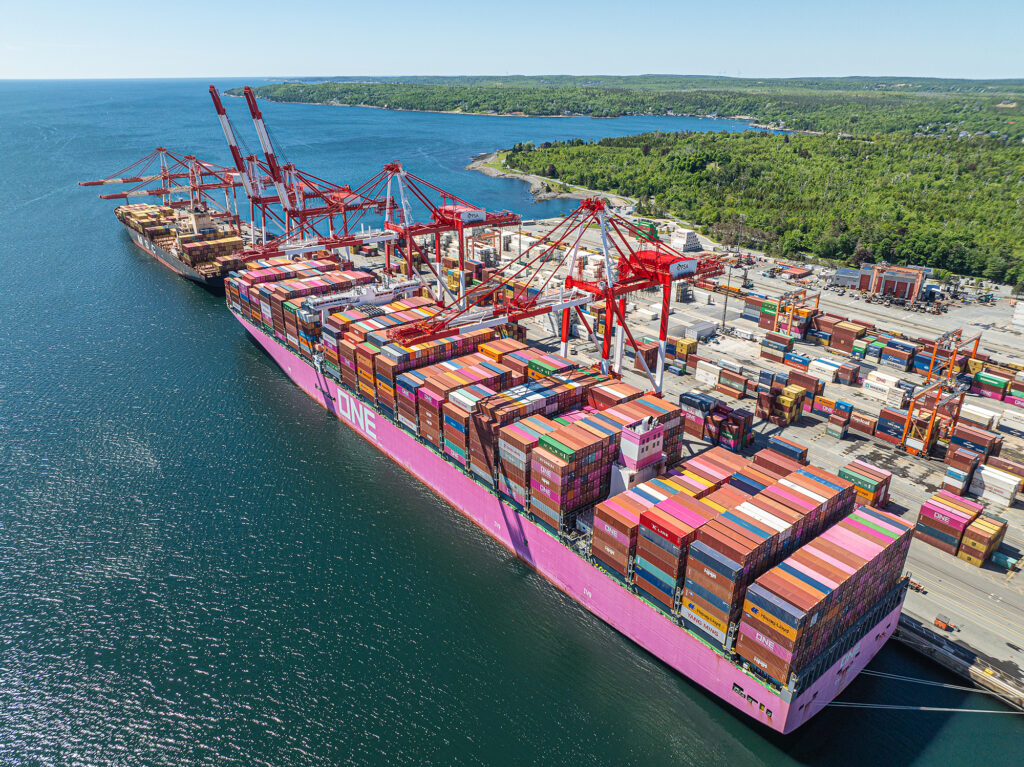 (Photo: PSA Halifax) Port of Halifax - PSA Halifax Atlantic Hub container terminal - June 2024, photo credit PSA Halifax